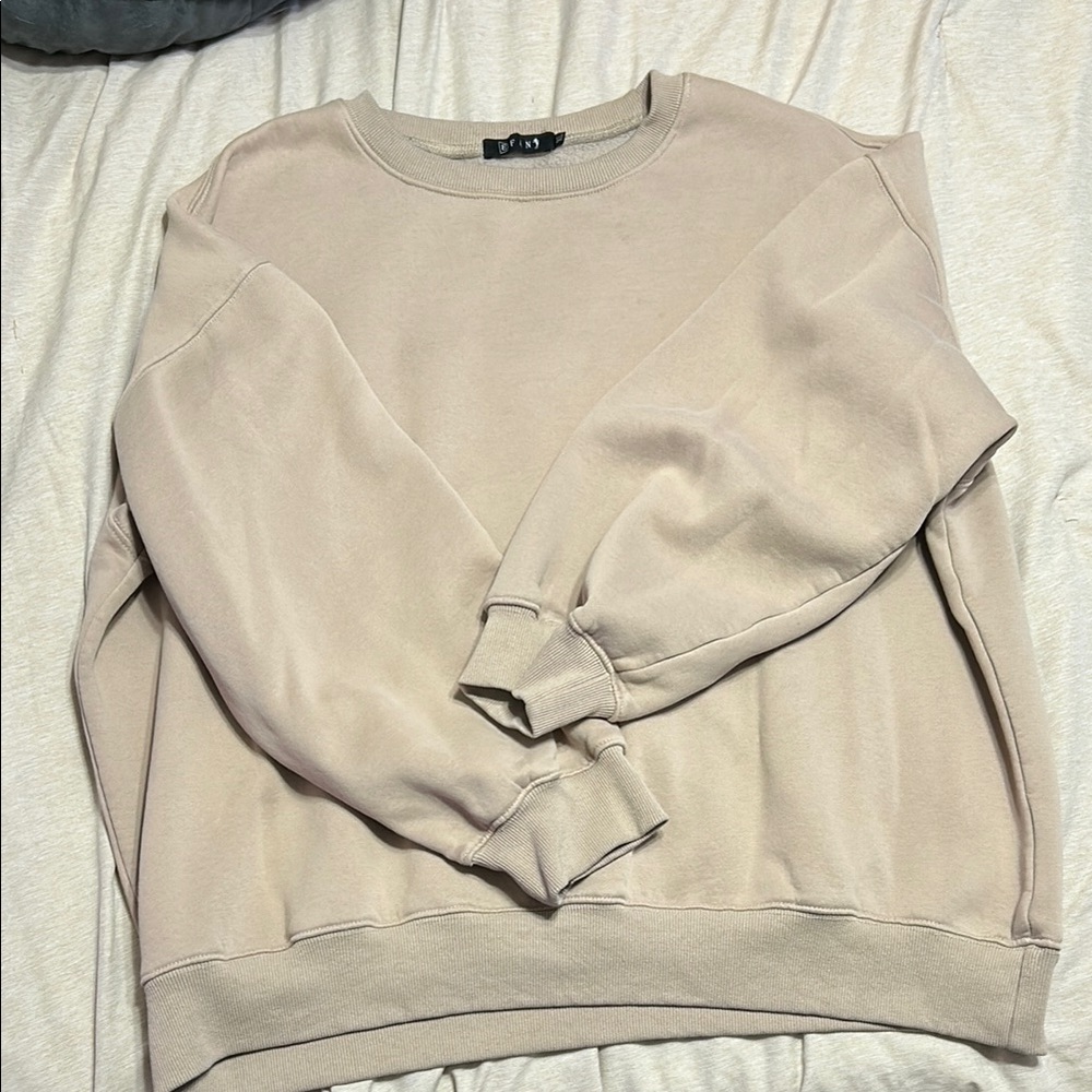 Beige Crewneck Sweatshirt